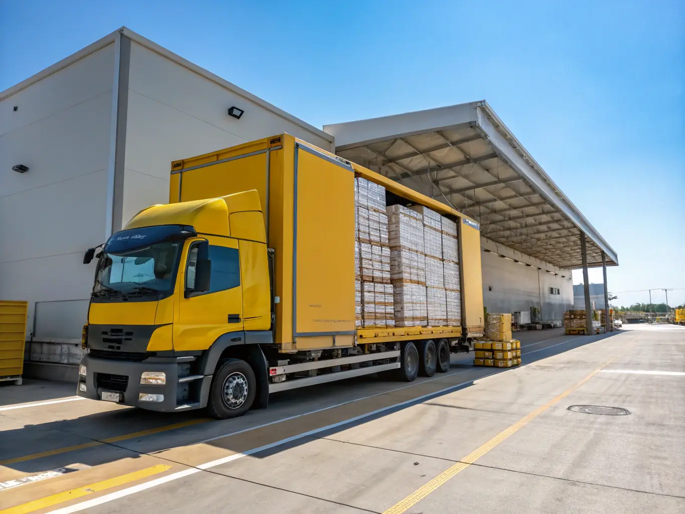 A close-up shot of a FAKSCH truck loaded with items ready for transport and disposal, emphasizing the company's logistical capabilities.